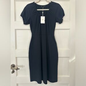 Downeast lightweight ribbed texture cotton dress A line small fits like 6 NWT